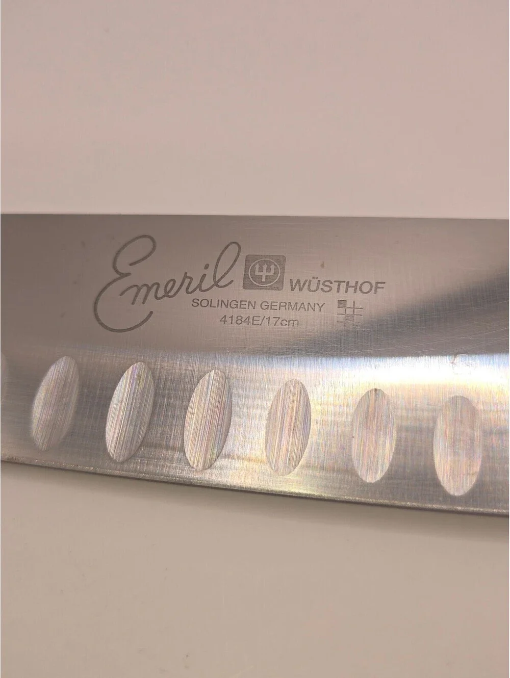Emeril by Wüsthof 7-inch Santoku Knife with Black Handle, Stainless Steel Blade,